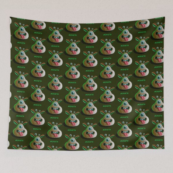 Item preview, Monsta! Green Background designed and sold by Little Bear’s Lines.