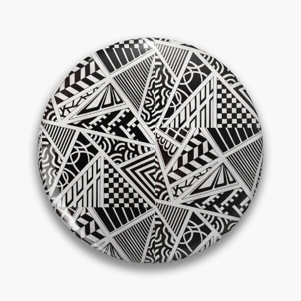 Item preview, Black and White Abstract Geometric Pattern Art designed and sold by GTeoArt.