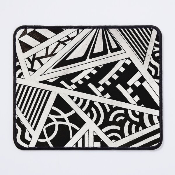 Item preview, Black and White Abstract Geometric Pattern Art designed and sold by GTeoArt.