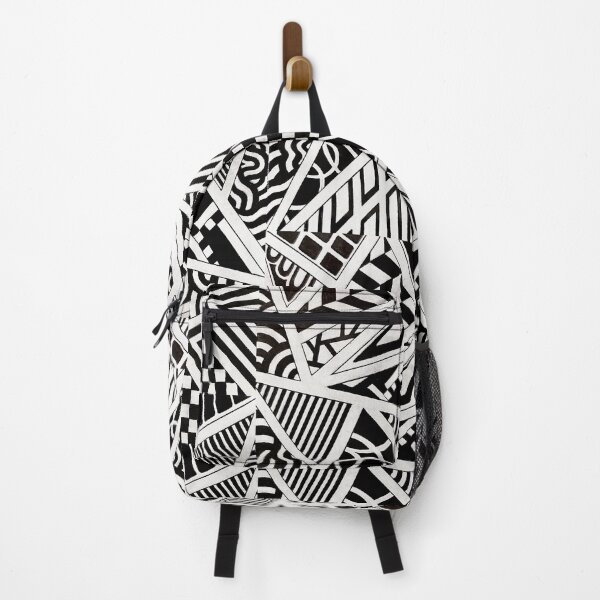 Item preview, Black and White Abstract Geometric Pattern Art designed and sold by GTeoArt.