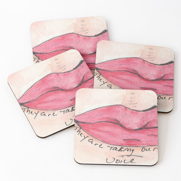 Item preview, They are taking our voice. Red Lips Doodle designed and sold by JTraffStudios.