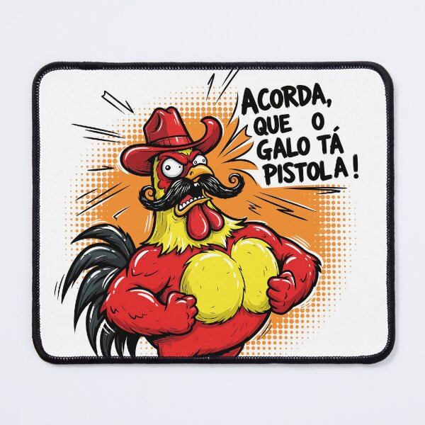 Item preview, Very Angry Rooster – The Awakening Clock of the Backlands | Fun Country Print designed and sold by kzadoxico.