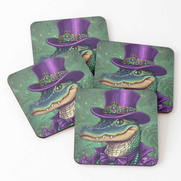Item preview, Dapper Alligator in Purple Top Hat and Suit designed and sold by Artessie.