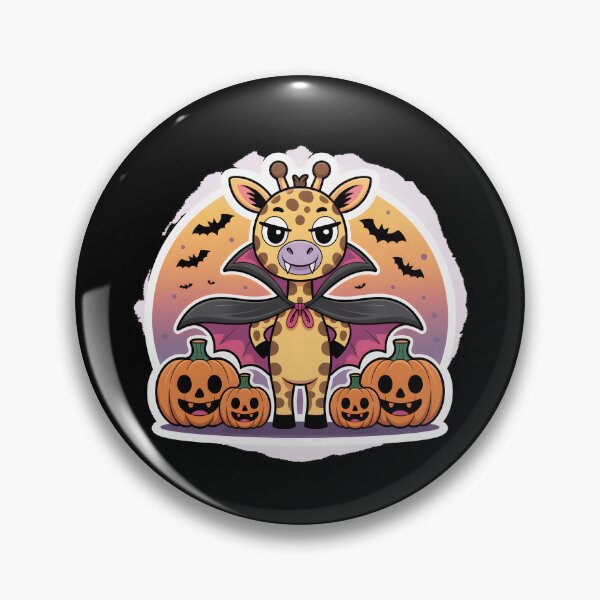 Item preview, Cute Vampire Giraffe Halloween – Funny Spooky Animal Costume Art designed and sold by ArtistanForge.