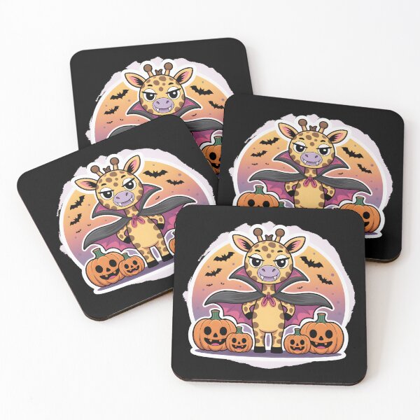 Item preview, Cute Vampire Giraffe Halloween – Funny Spooky Animal Costume Art designed and sold by ArtistanForge.
