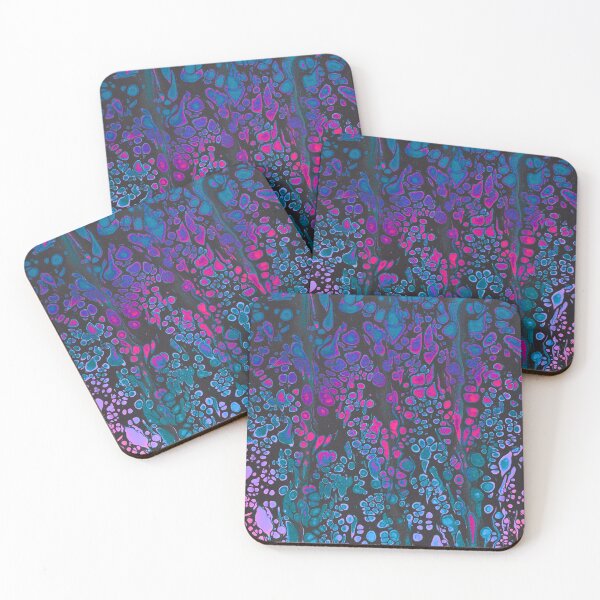 Item preview, Trippy Teal Pink & Purple Fluid Art Print - Original Swipe Acrylic Pour Painting designed and sold by marbledmoonart.