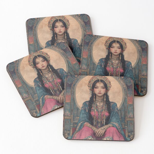 Item preview, Elegant Portrait of a Woman in Traditional Attire designed and sold by Artessie.