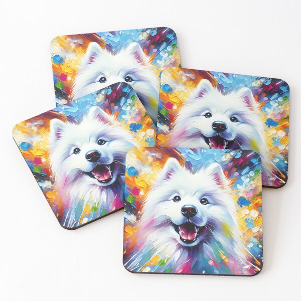 Item preview, Samoyed Dog Portrait Acrylic Art Print Pet Portrait Gift for Sammie Lovers designed and sold by Puppy Puzzles Plus.