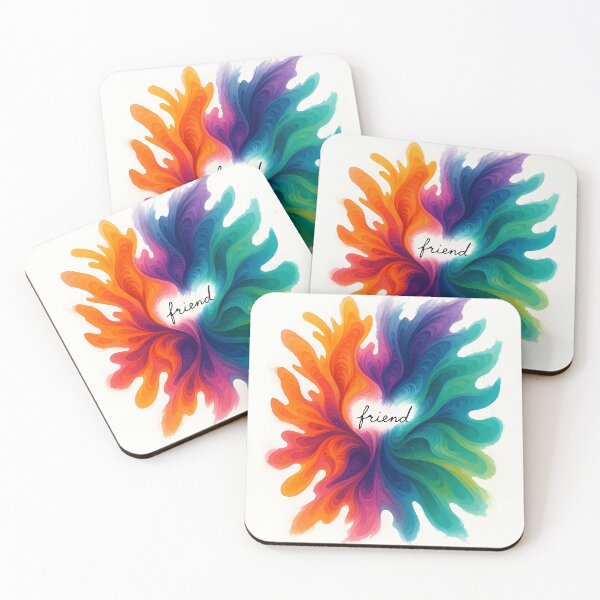 Item preview, Friend – Abstract Rainbow Color Swirl designed and sold by inspiratus.