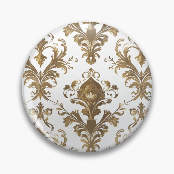 Item preview, Elegant Gold Baroque Damask Pattern designed and sold by The Rabbit Cave.