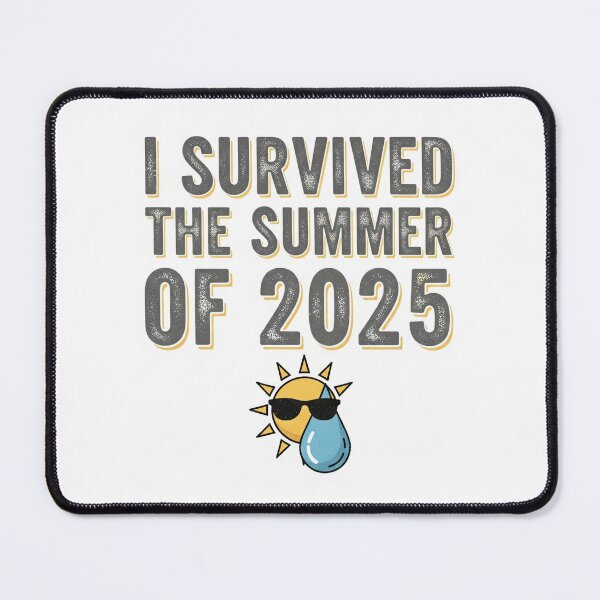 Item preview, I Survived The Summer of 2025 - Funny Sarcastic Sun Melting T-Shirt designed and sold by Clavivs.