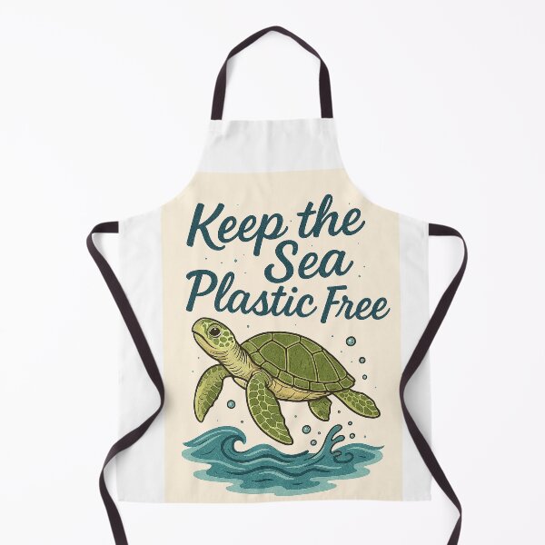 Aperçu de l'œuvre GARDEZ LA MER SANS PLASTIQUE créée et vendue par TACASCAR.