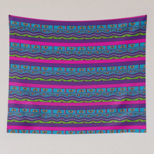 Item preview, Boho Pattern with Bright Colors and a Purple and Pink Background designed and sold by Unhinged Heather.