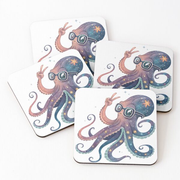 Item preview, Cosmic Cool Octopus with Shades designed and sold by Fadi Alyaldani.