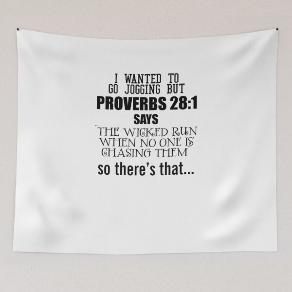 Item preview, I Wanted To Go Jogging But Proverbs 28:1 V4 designed and sold by TeeTimeGuys.