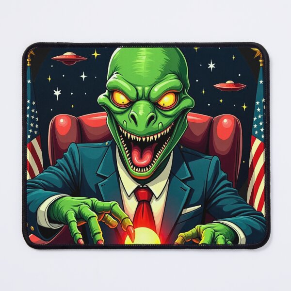 Item preview, Reptilian President – Nuclear Button Cartoon designed and sold by OrbitTrend.