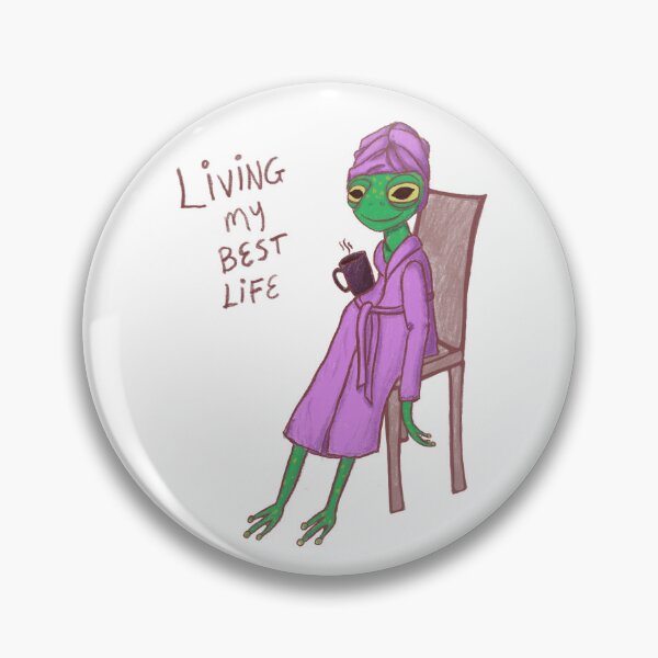 Item preview, Living My Best Life Frog designed and sold by Hypedi.