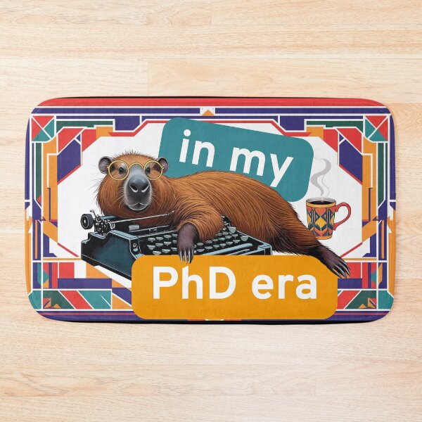 Item preview, In my PhD era – Funny PhD Capybara Gift for PhD Candidates, PhD Students, PhD graduation designed and sold by nerdycatshop.