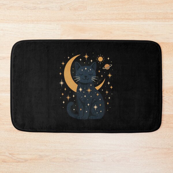 Item preview, Cosmic Cat Under Moonlit Stars designed and sold by Amr Siam.