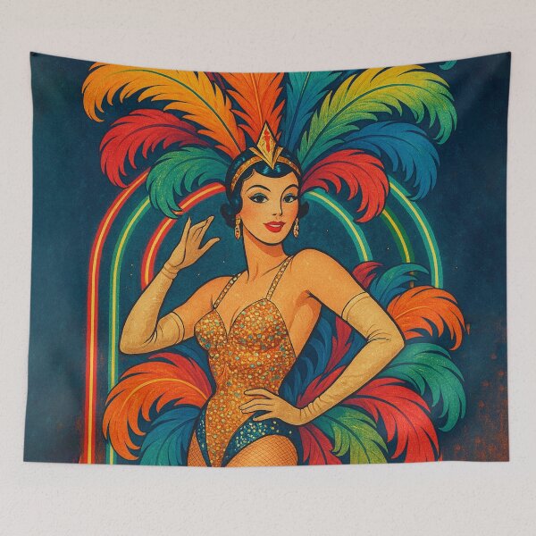 Item preview, Retro Showgirl – Glamorous Vintage Stage Poster designed and sold by PrometheusStyle.