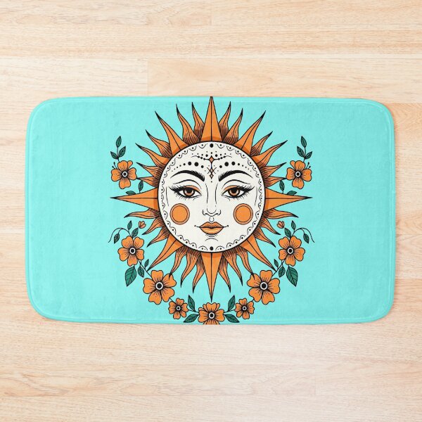 Item preview, Ornamental Boho Sun with Floral Elements – Vibrant Botanical Tattoo Art designed and sold by  Ojo de Lilith.