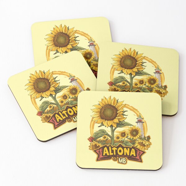 Item preview, Altona Manitoba Sunflower Lighthouse Badge Prairie Sunflower Travel Art Altona MB designed and sold by meganohm.