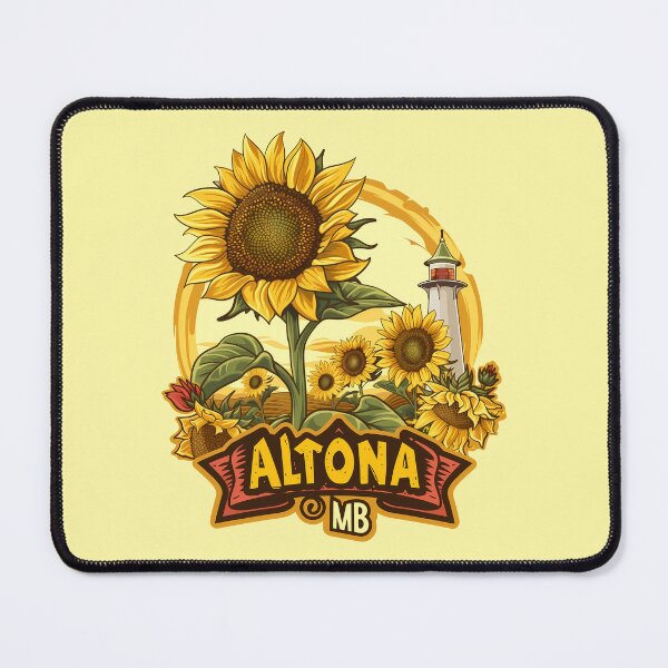 Item preview, Altona Manitoba Sunflower Lighthouse Badge Prairie Sunflower Travel Art Altona MB designed and sold by meganohm.