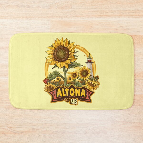 Item preview, Altona Manitoba Sunflower Lighthouse Badge Prairie Sunflower Travel Art Altona MB designed and sold by meganohm.