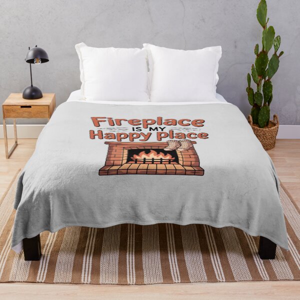 Item preview, La chimenea es mi lugar feliz: comodidad invernal designed and sold by Jollys-ArtShop.