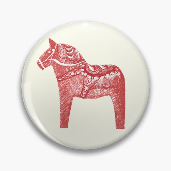 Item preview, Cute Festive Scandi Red Dala Horse  designed and sold by tanjica.