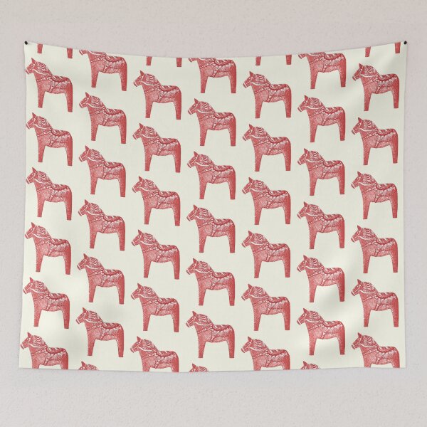 Item preview, Cute Festive Scandi Red Dala Horse  designed and sold by tanjica.