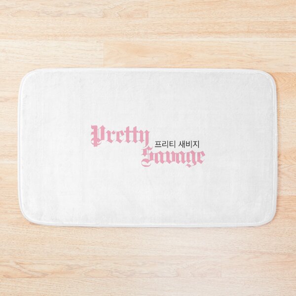 Item preview, Pretty Savage K-Pop Typography Design – Pink Gothic Font with Korean Hangul Text Inspired by Blackpink designed and sold by ArtistSupplyLab.