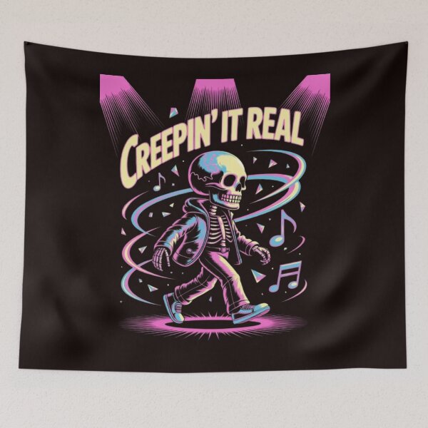 Item preview, Creepin’ It Real – Neon Skeleton Streetwear Art designed and sold by dortmond.