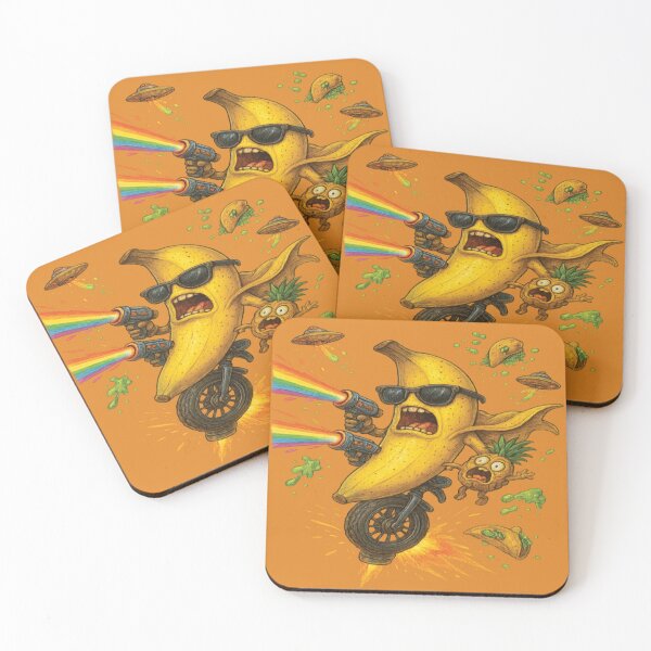 Item preview, “Banana Outlaw: Rainbow Ride Through Taco Space” designed and sold by Mindful56.
