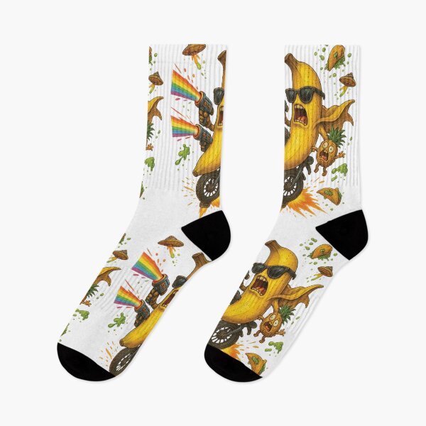Item preview, “Banana Outlaw: Rainbow Ride Through Taco Space” designed and sold by Mindful56.