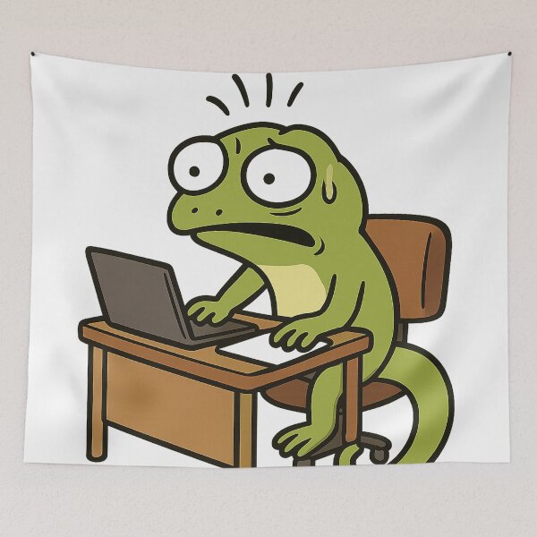 Item preview, Meme gracioso de lagarto: pegatina de dibujos animados con la que te puedes identificar designed and sold by PrometheusStyle.