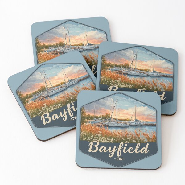 Item preview, Bayfield Ontario Harbor Sunset Bayfield ON Marina Lakeside Art designed and sold by meganohm.