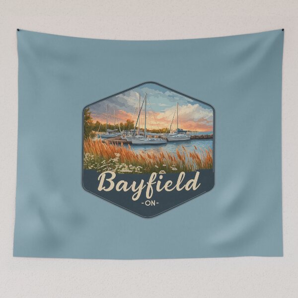 Item preview, Bayfield Ontario Harbor Sunset Bayfield ON Marina Lakeside Art designed and sold by meganohm.
