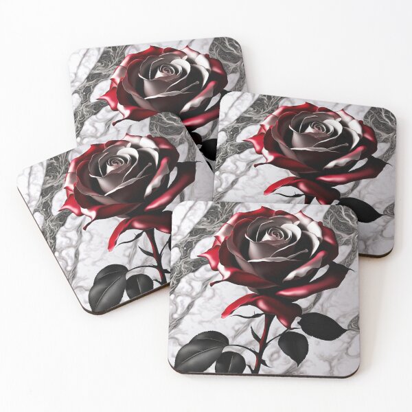 Item preview, Gothic Black and Red Rose Digital Artwork with Dark Elegance designed and sold by Uniquely Yours.