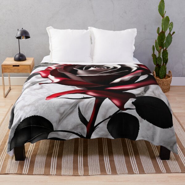 Item preview, Gothic Black and Red Rose Digital Artwork with Dark Elegance designed and sold by Uniquely Yours.