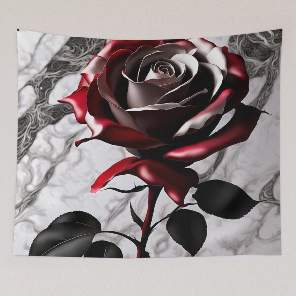 Item preview, Gothic Black and Red Rose Digital Artwork with Dark Elegance designed and sold by Uniquely Yours.