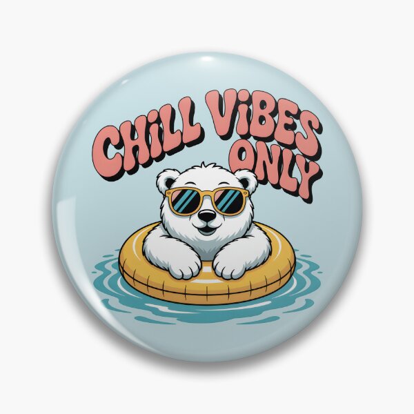 Item preview, Chill Vibes Only – Cool Polar Bear Winter Fun designed and sold by Jollys-ArtShop.