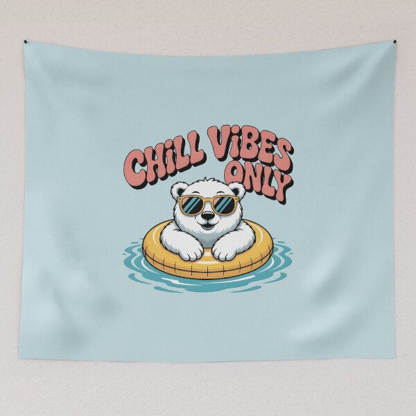 Item preview, Chill Vibes Only – Cool Polar Bear Winter Fun designed and sold by Jollys-ArtShop.