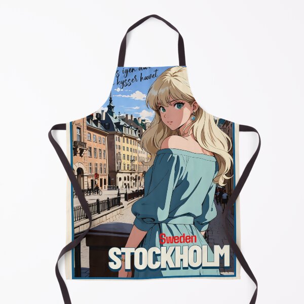 Item preview, Stockholm Sweden Europe Romance Anime Traveling Girl Romantic Quote designed and sold by Kawaii-Sky.