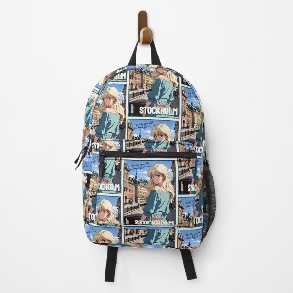 Item preview, Stockholm Sweden Europe Romance Anime Traveling Girl Romantic Quote designed and sold by Kawaii-Sky.