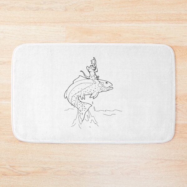 Item preview, Fish On Cute Mouse Wrangling Fish designed and sold by panther-star.