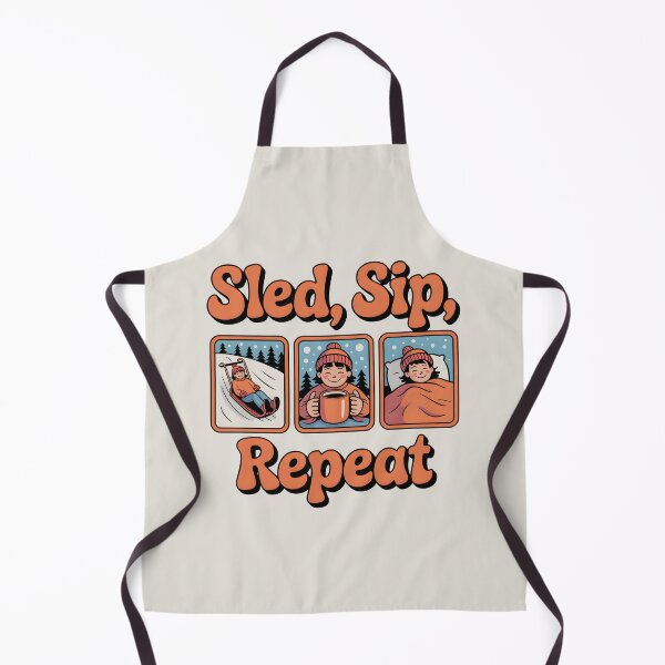 Item preview, Sled Sip Repeat – Winter Fun & Cozy Vibes designed and sold by Jollys-ArtShop.