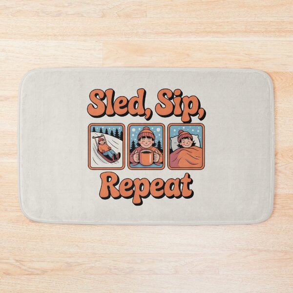 Item preview, Sled Sip Repeat – Winter Fun & Cozy Vibes designed and sold by Jollys-ArtShop.