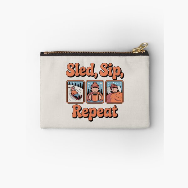 Item preview, Sled Sip Repeat – Winter Fun & Cozy Vibes designed and sold by Jollys-ArtShop.