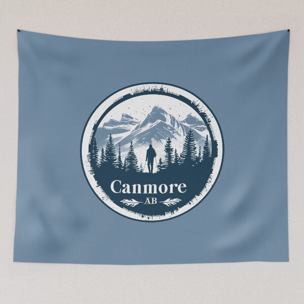Item preview, Canmore Alberta Mountain Explorer Canmore AB Hiking ArtCanadian Rockies designed and sold by meganohm.